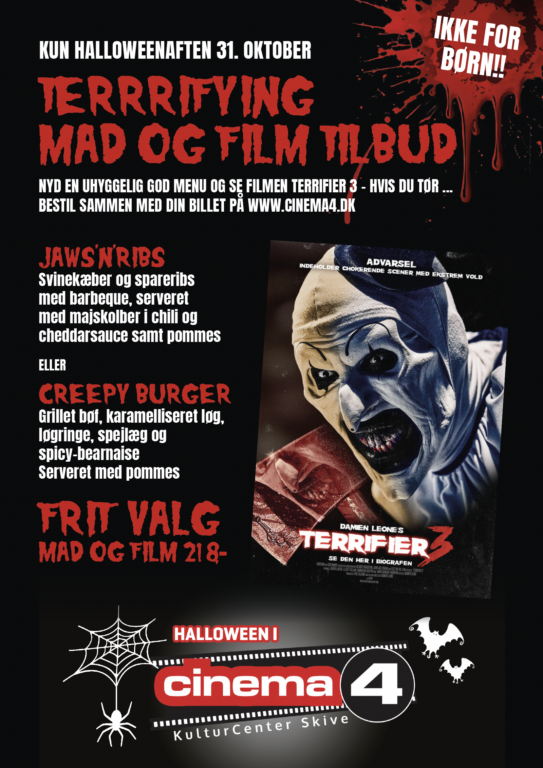 Terrifier 3 mad og film tilbud