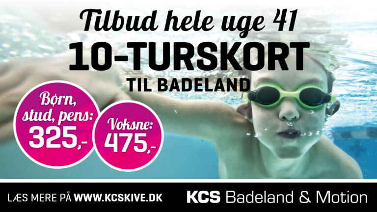 Tilbud på 10-turskort KCS Badeland - uge 41